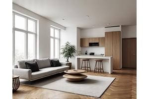 Contemporary minimalist apartment with clean lines